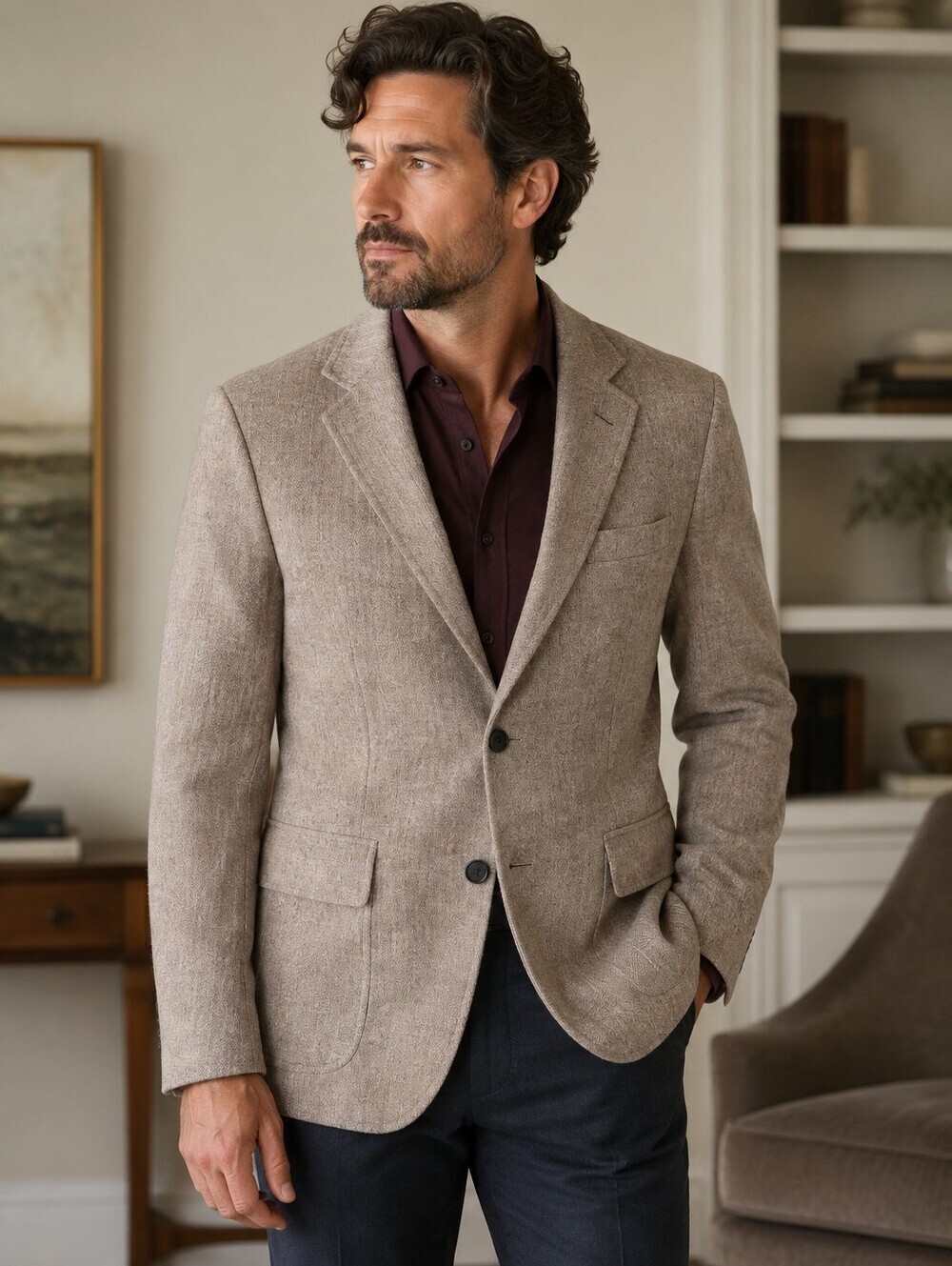 Billy Reid Camel Hair Suit Coat Heirloom Sport Jacket Blazer